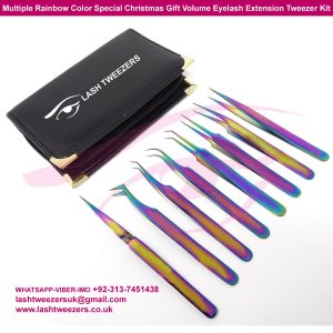 Multiple-Rainbow-Color-Special-Christmas-Gift-Volume-Eyelash-Extension-Tweezer-Kit