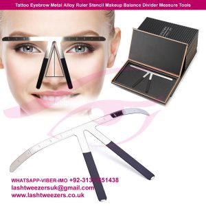 Tattoo Eyebrow Metal Alloy Ruler Stencil Makeup Balance Divider Measure Tools
