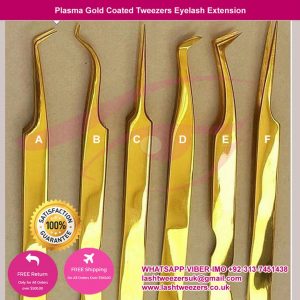 Plasma Gold Coated Tweezers Eyelash Extension