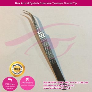 New Arrival Eyelash Extension Tweezers Curved Tip