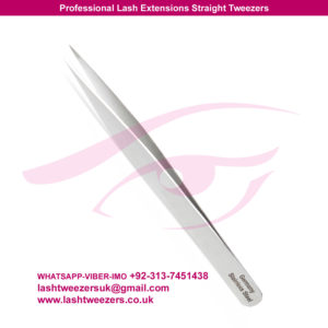 Pro Straight Eyelash Extensions tweezers with fine tip