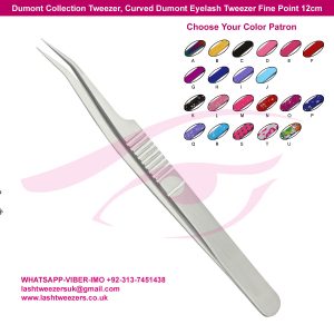 Dumont-Collection-Tweezer-Curved-Dumont-Eyelash-Tweezer-Fine-Point-12cm