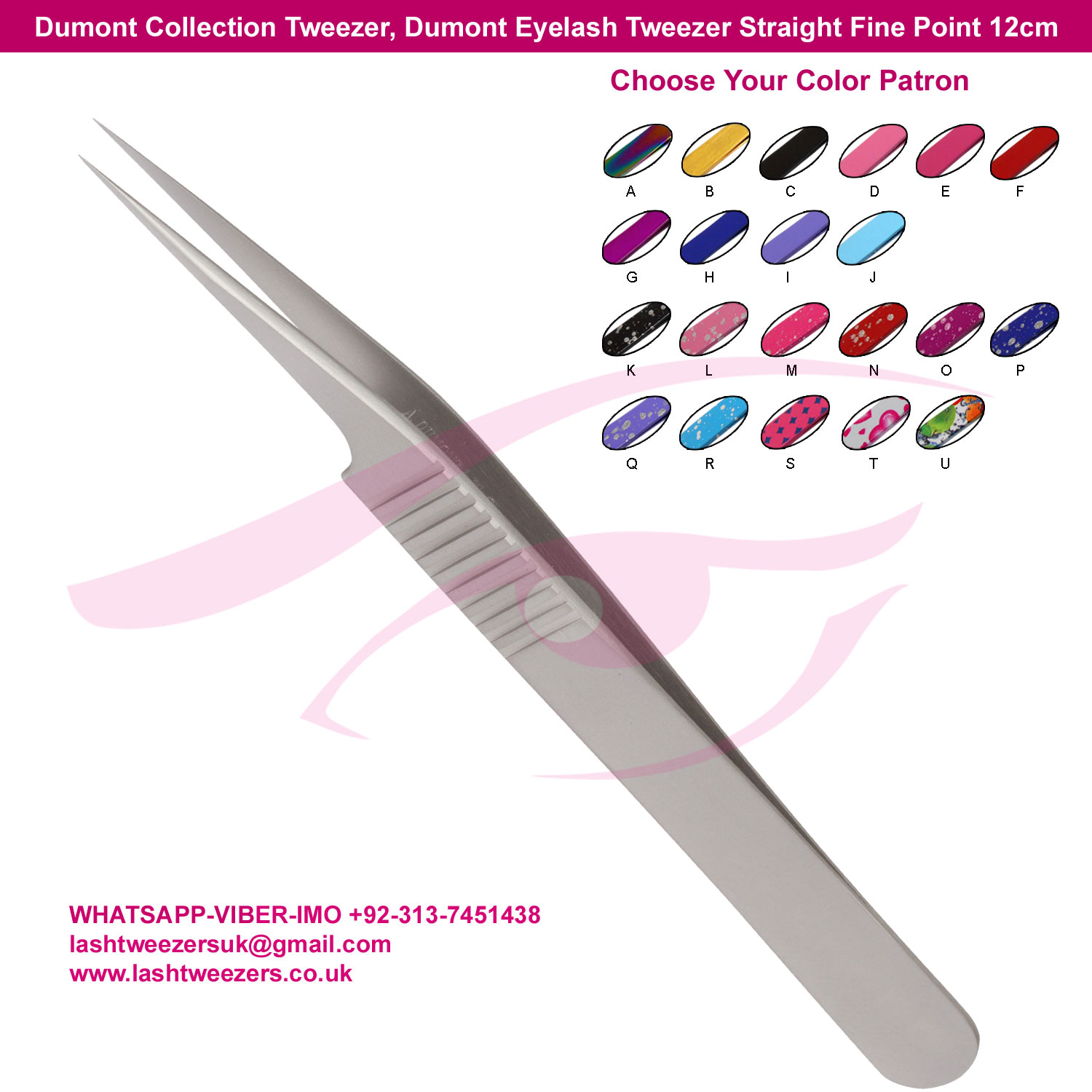 Dumont-Collection-Tweezer--Dumont-Eyelash-Tweezer-Straight-Fine-Point-12cm Dumont Collection Tweezer, Dumont Eyelash Tweezer Straight Fine Point 12cm