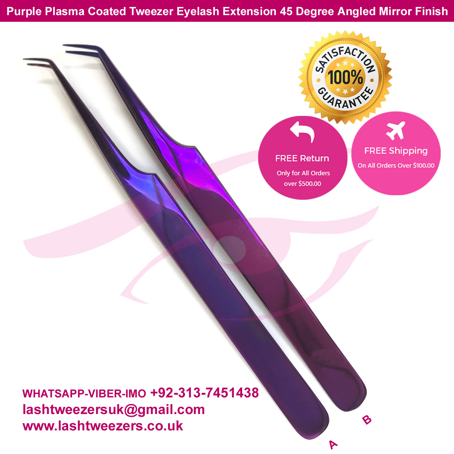 Purple-Plasma-Coated-Tweezer-Eyelash-Extension-45-Degree-Angled-Mirror-Finish Purple-Plasma-Coated-Tweezer-Eyelash-Extension-45-Degree-Angled-Mirror-Finish